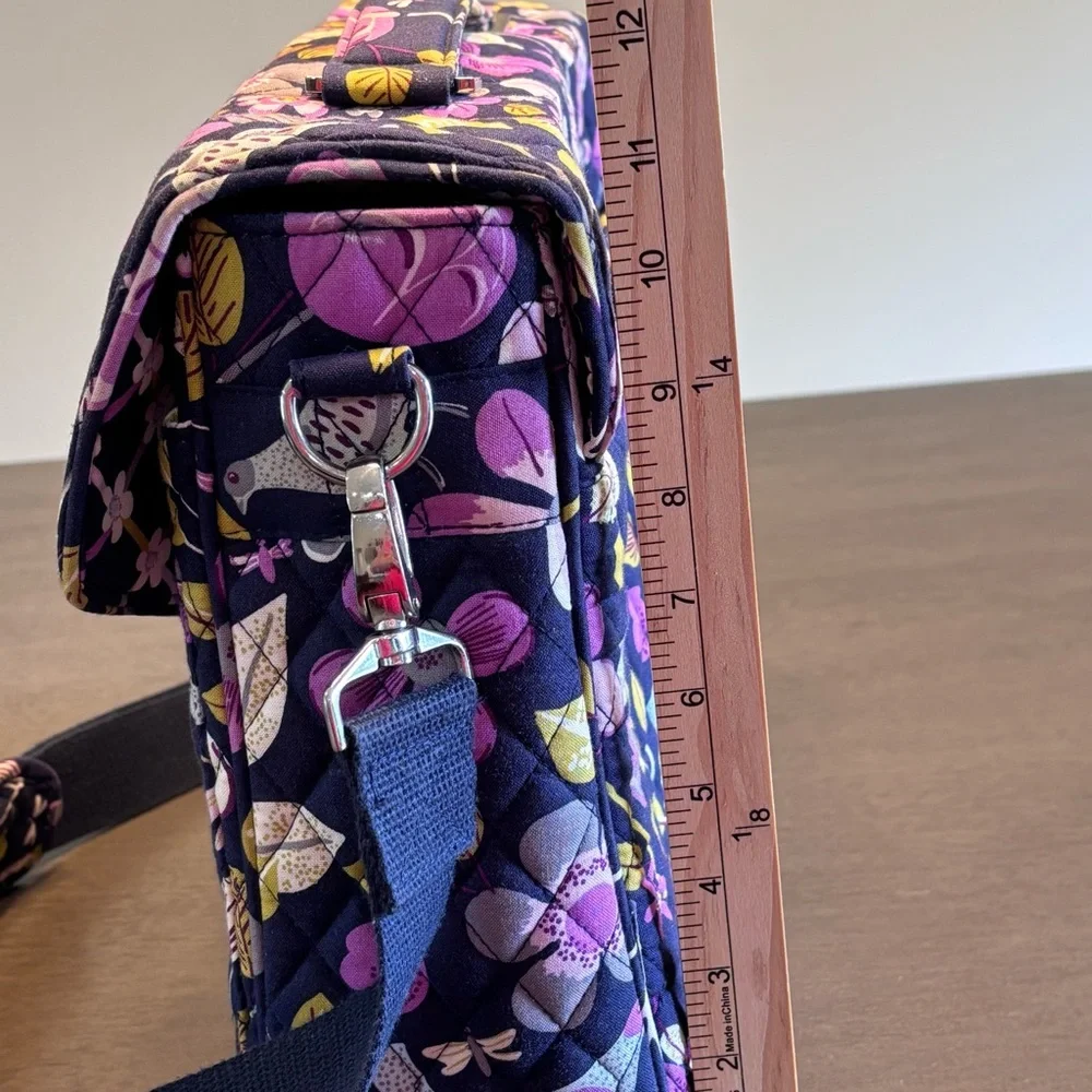 Vera Bradley Blue Purple Floral Quilted Women's Multi-purpose Bag